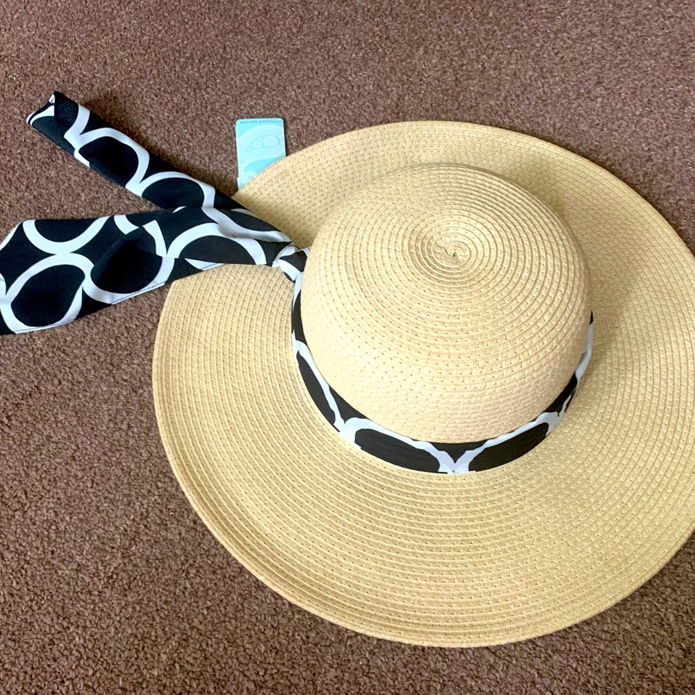 Straw sun hat wide brim NWT - Mud Pie.
